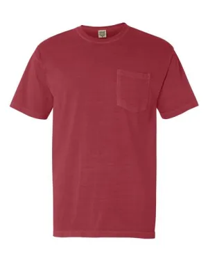 Comfort Colors Garment-Dyed Heavyweight Pocket T-Shirt 6030 Crimson