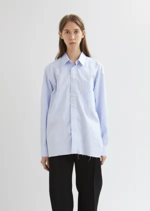 Cotton Button Shirt with Deconstructed Details