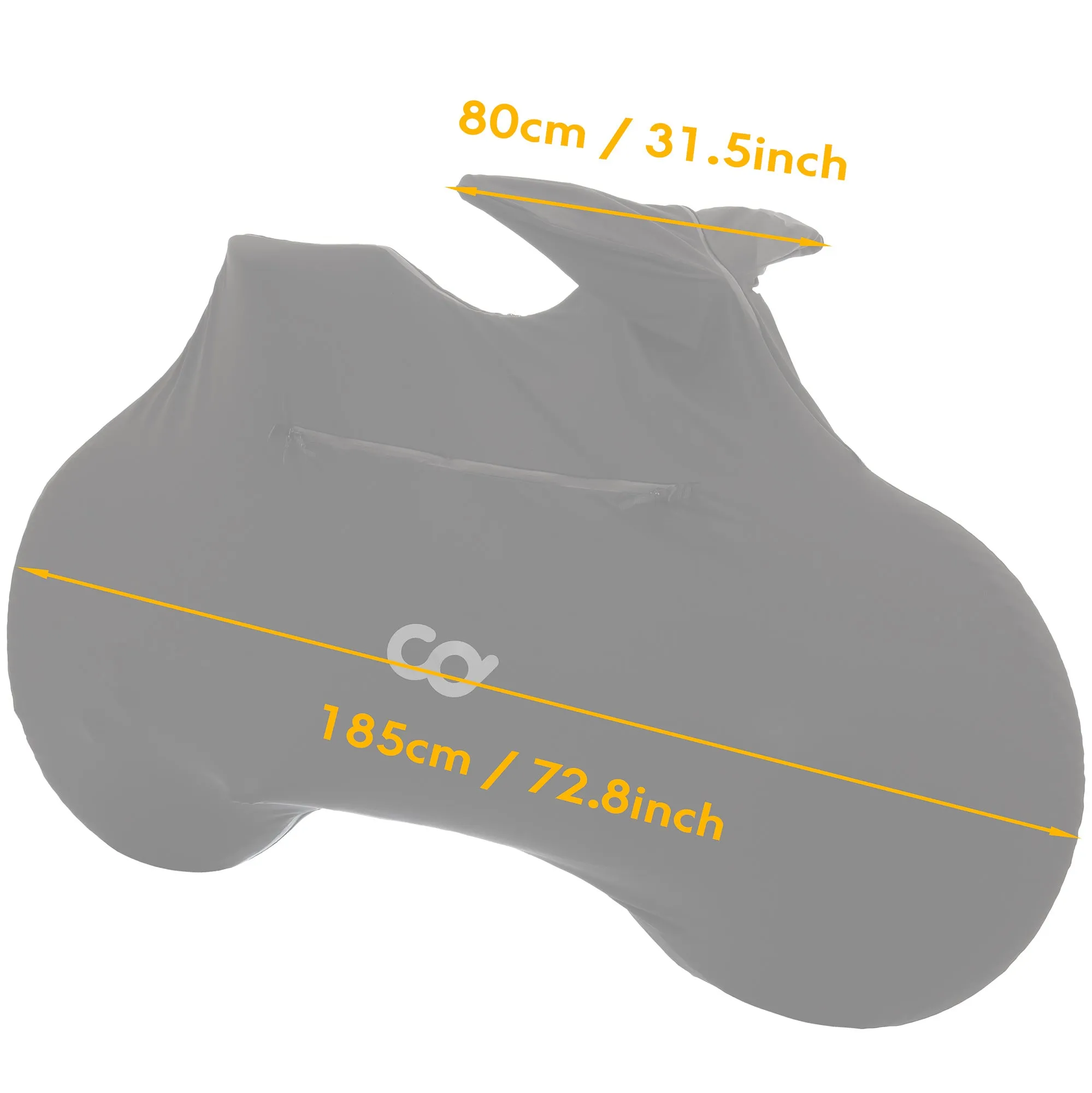 CyclingDeal Bike Cover for Transport On Rack - Mountain & Road Bikes Transportation and Indoor Storage - Water Repellent Material and Zippers - Designed for Using on Car Bike Rack Carrier