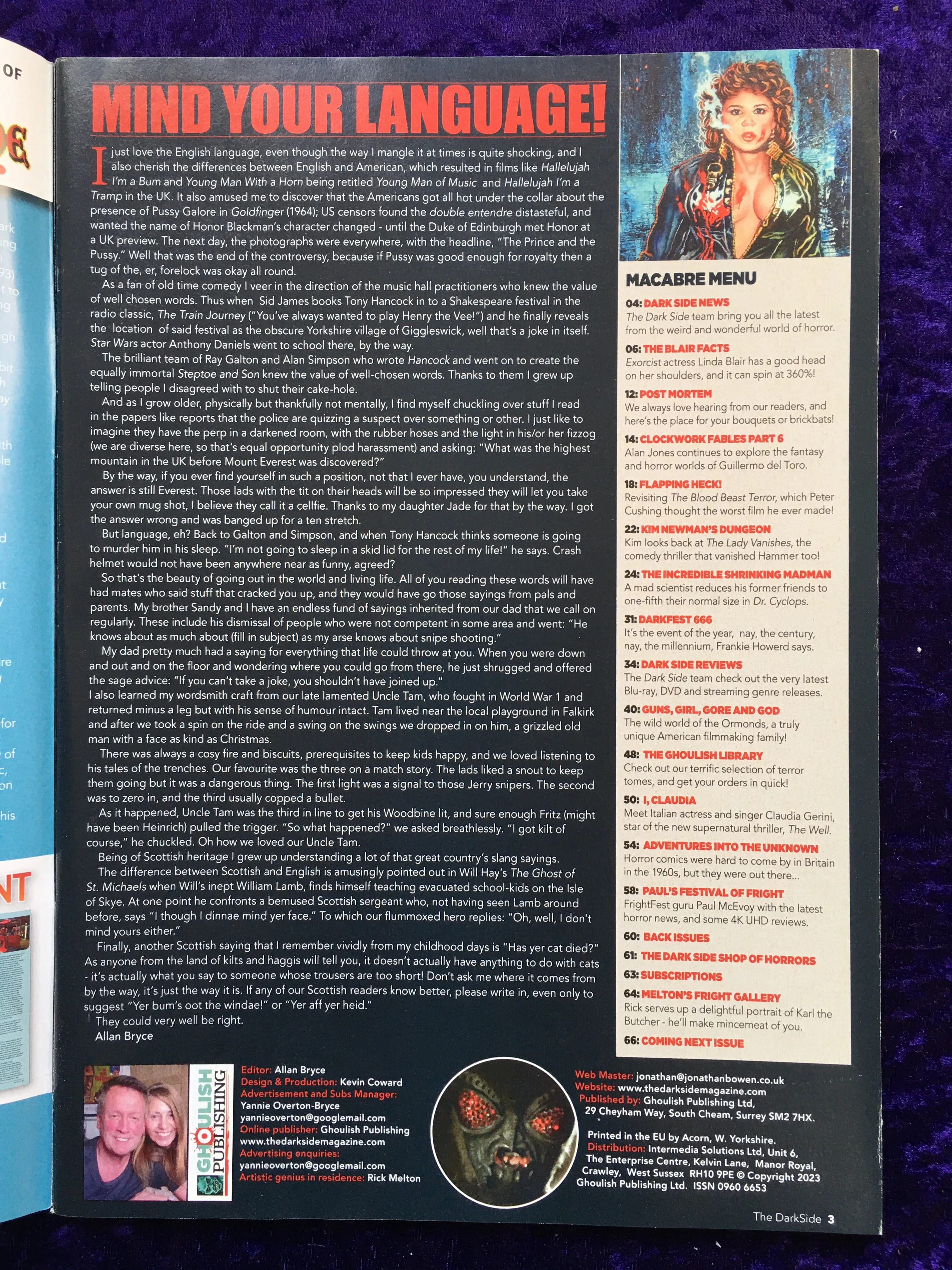 Darkside Magazine Back Issue 247 Signed by Cover Artist Rick Melton