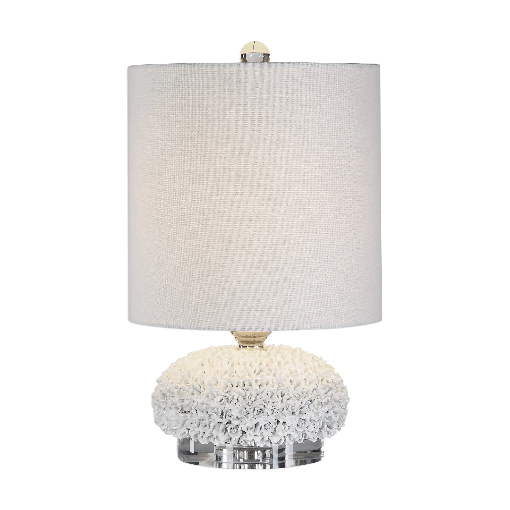 Dellen White Floral Buffet Lamp