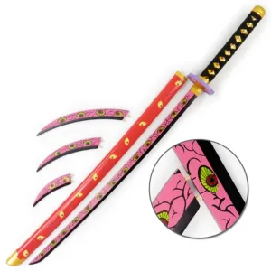 Demon Slayer  Kokushibo Nichirin Wooden Sword Flesh Wooden Katana (105 Cms)