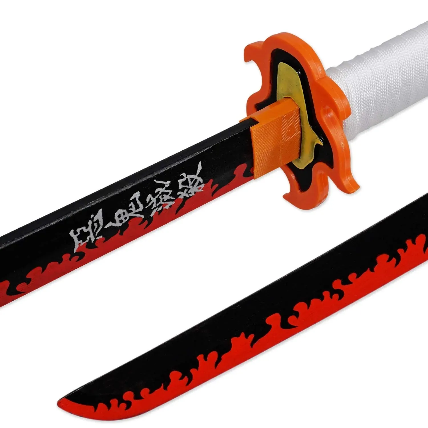Demon Slayer Kyoujuro Rengoku Nichirin Wooden Blade Katana for Cosplay | 105 Cms |