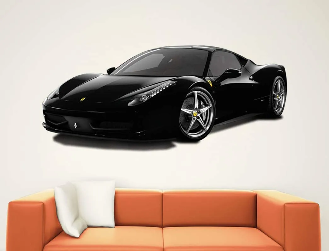 DivineDesigns Black Horse Wall Sticker (Size :- 91 X 51 cm) | Wall Sticker for Living Room/Bedroom/Office and All Decorative Stickers
