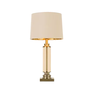 Dorcel Antique Brass and Amber Traditional Table Lamp