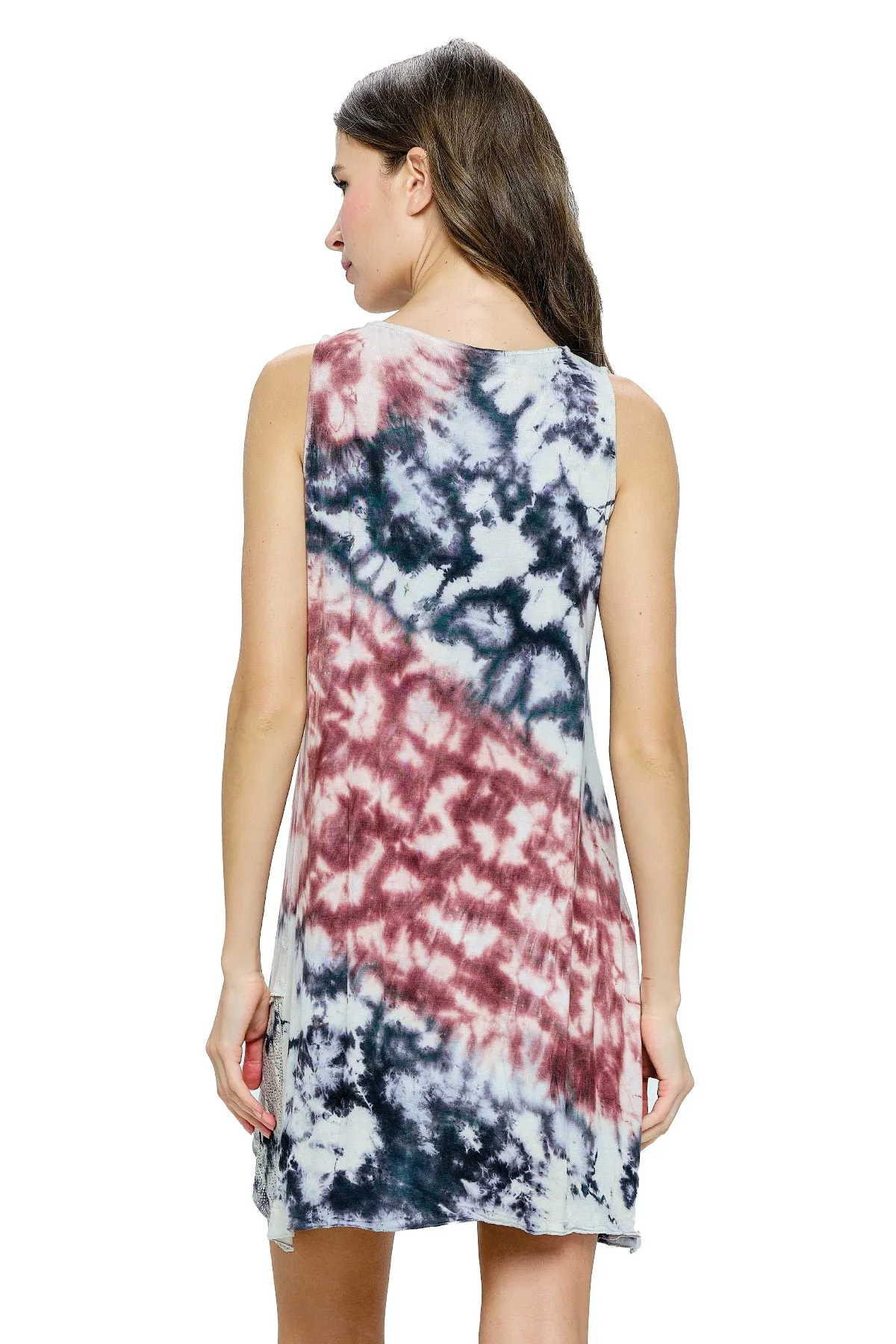 Dress Tie Dye Lace Details