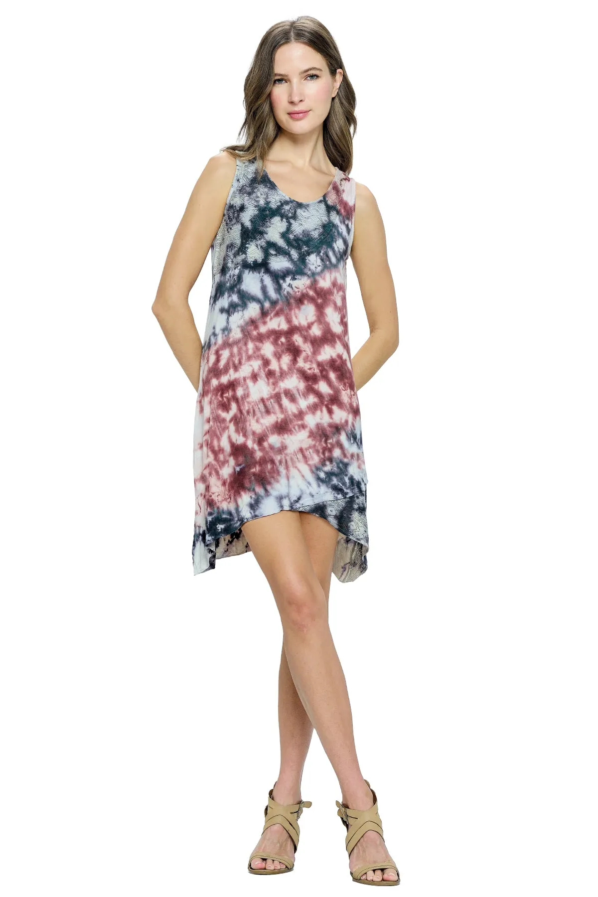 Dress Tie Dye Lace Details