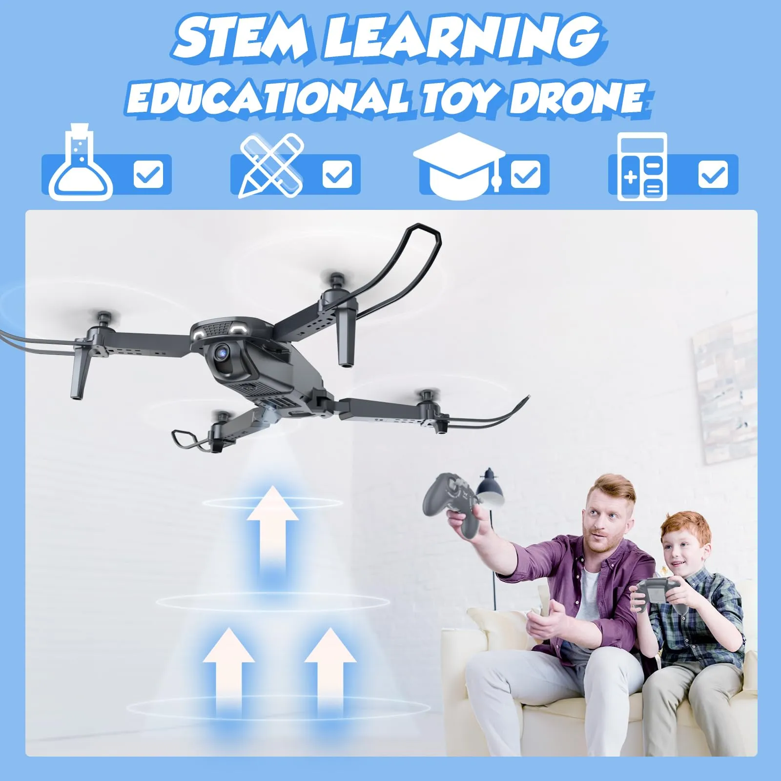 Drones for Kids with Camera - Remote Control Helicopter Toys Gifts for Boys Girls, 1080P HD FPV Mini Drone for Adults