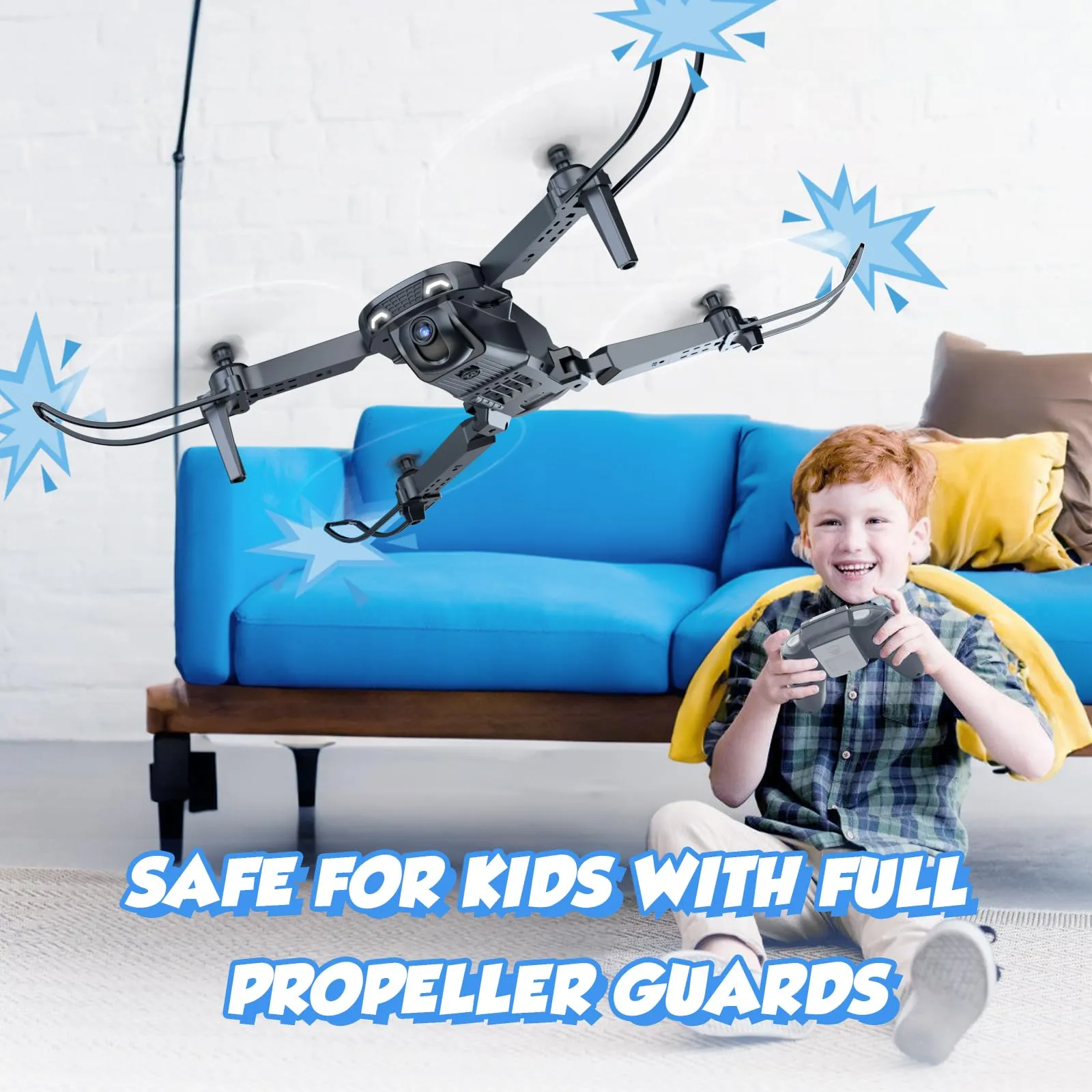 Drones for Kids with Camera - Remote Control Helicopter Toys Gifts for Boys Girls, 1080P HD FPV Mini Drone for Adults
