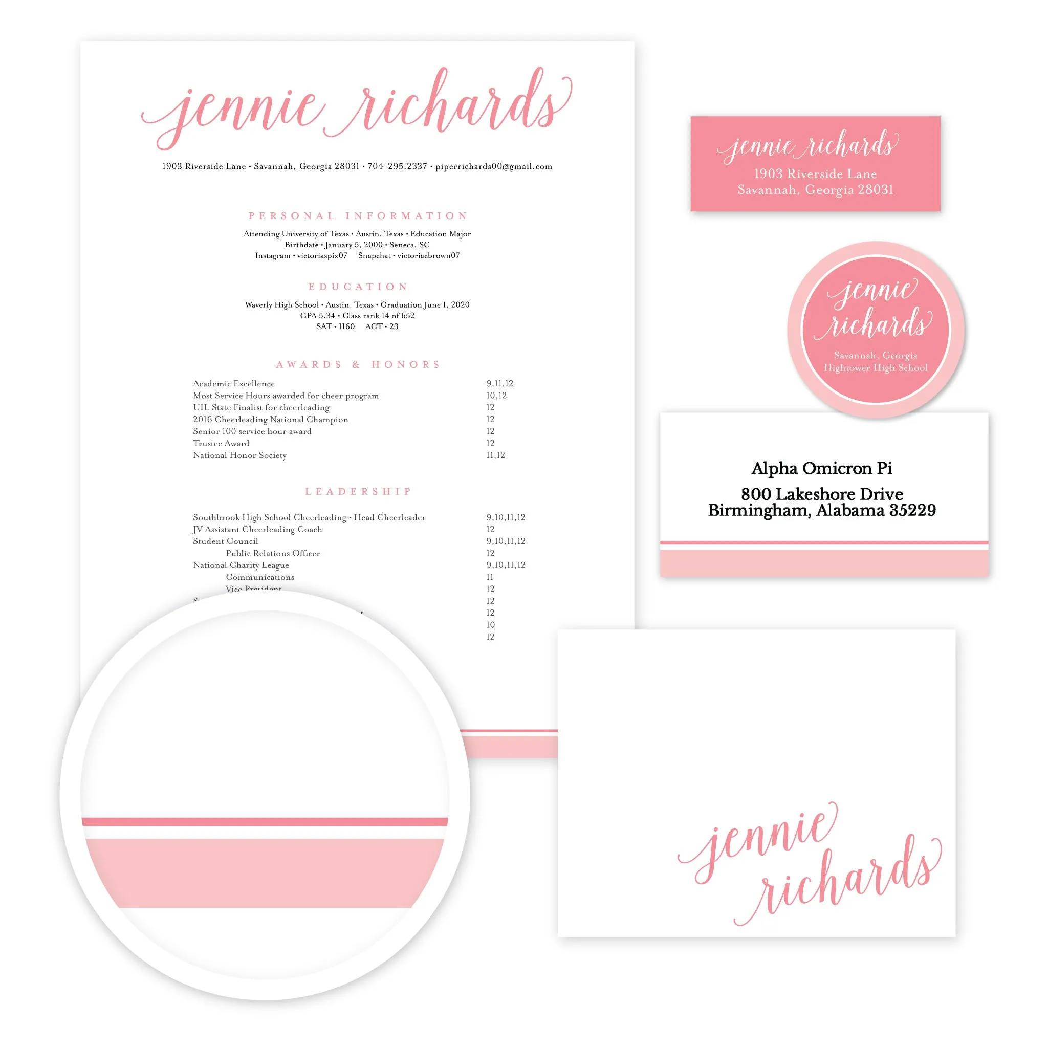 Duo Tone Complete Sorority Packet
