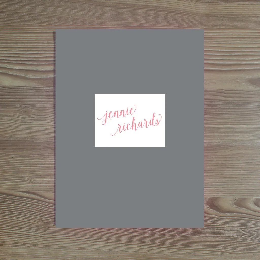 Duo Tone Personalized Folder Stickers