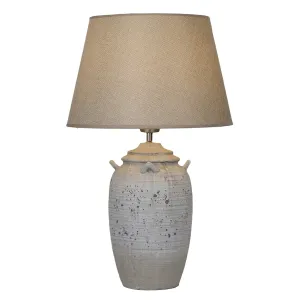 Ebony Grey Ceramic Modern Table Lamp