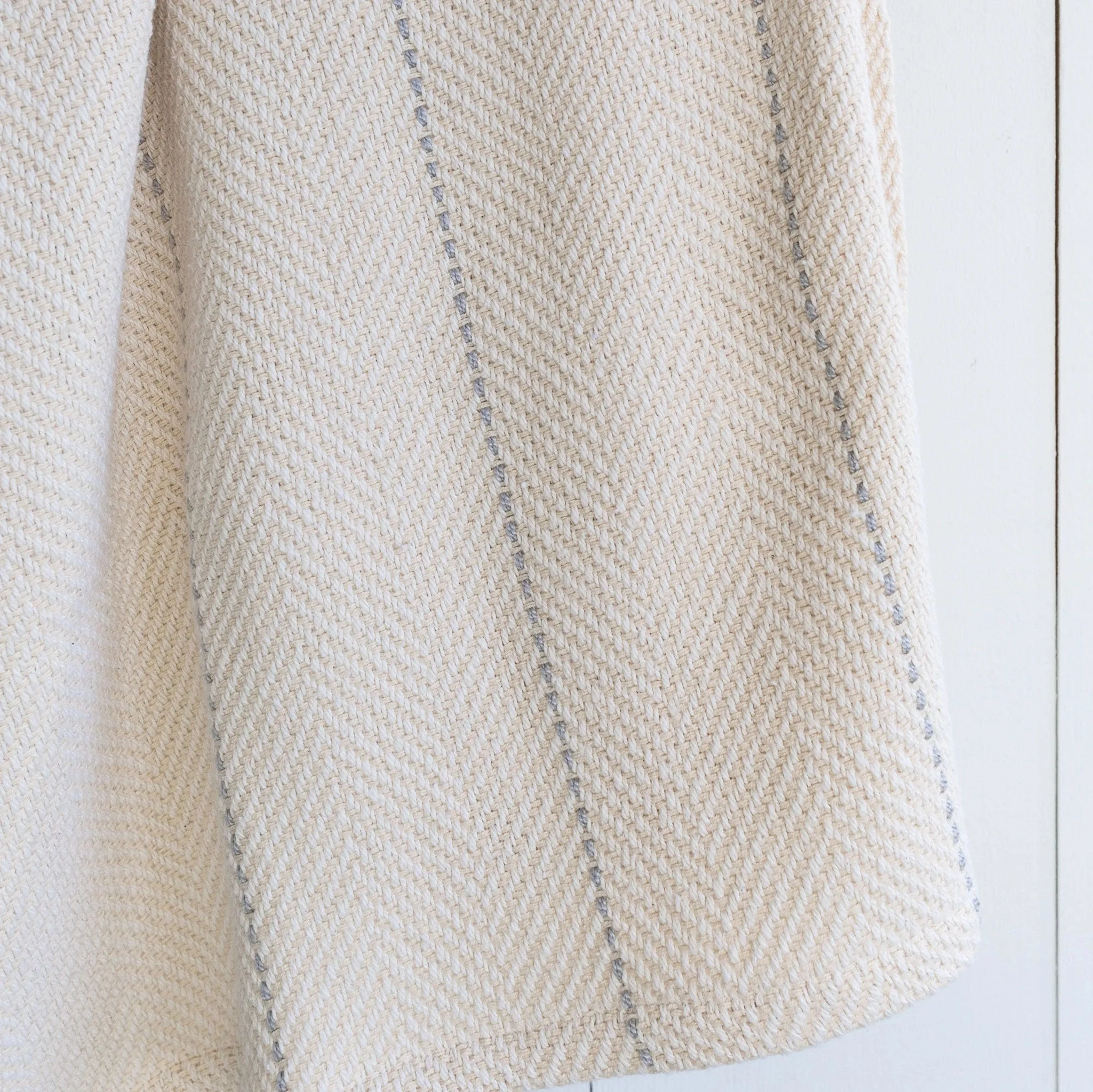 Ecru Sand Handwoven Baby Blanket