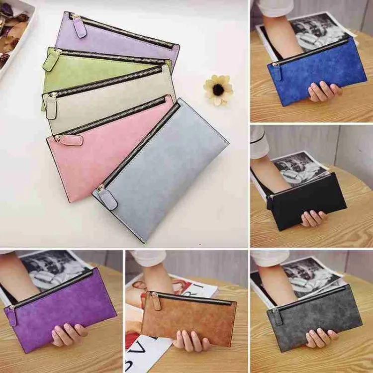 Elegant Long Leather Wallet for Women - Simple Style Coin Purse
