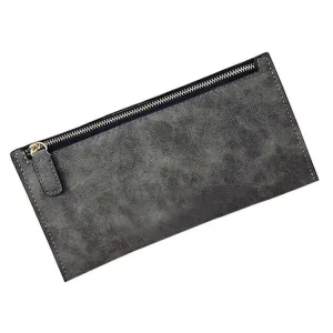 Elegant Long Leather Wallet for Women - Simple Style Coin Purse