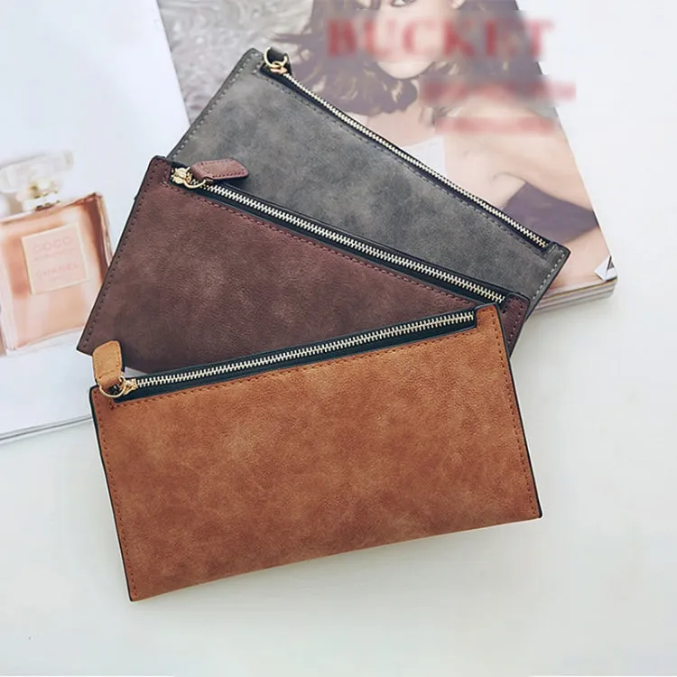 Elegant Long Leather Wallet for Women - Simple Style Coin Purse