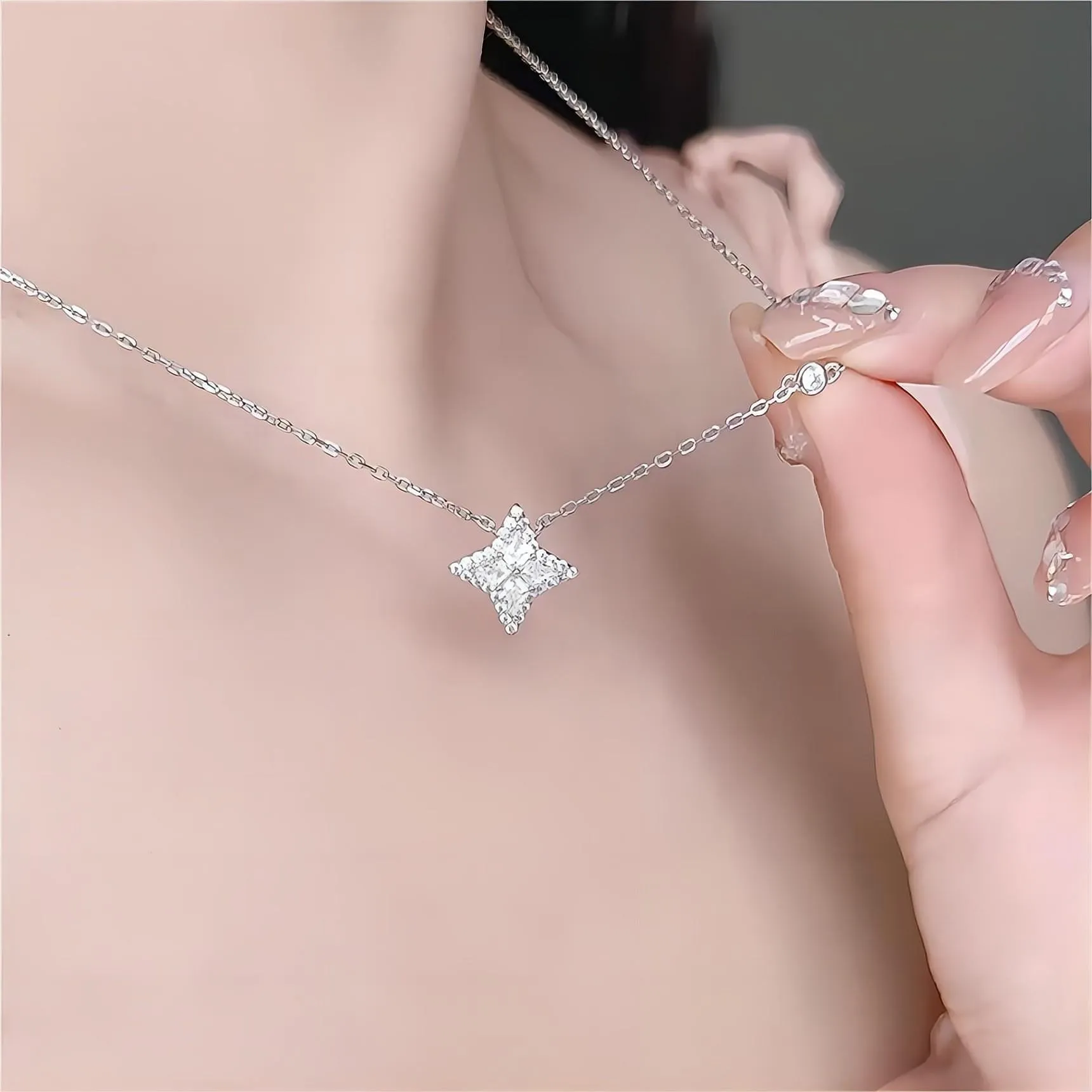Elegant Sparkle Necklace Bracelet Set