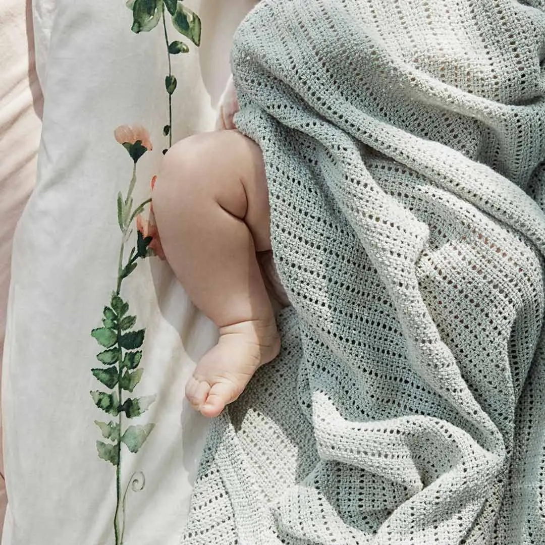 Elodie Details Cellular Blanket - Mineral Green