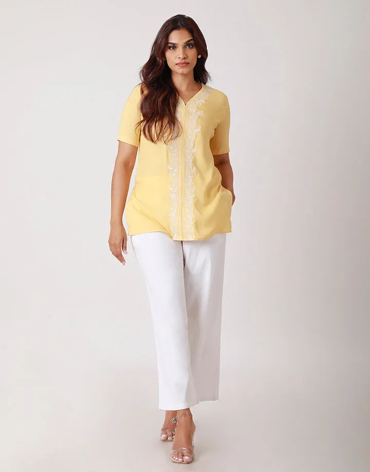Embroidered Details Kurtha