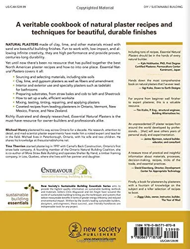 Essential Natural Plasters: A Guide to Materials, Recipes, and Use