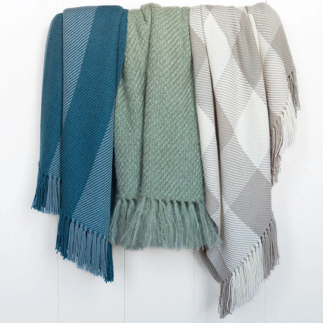 Even Keel Stripe Handwoven Alpaca Throw