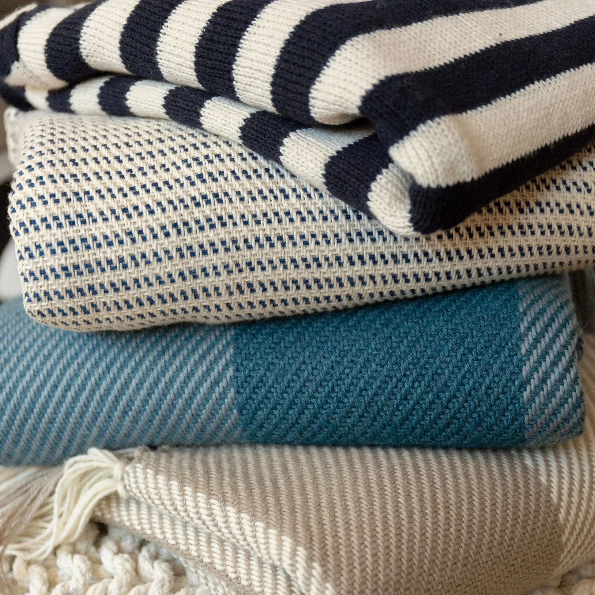 Even Keel Stripe Handwoven Alpaca Throw