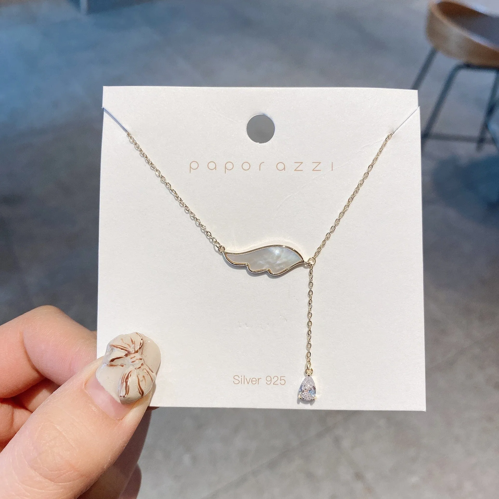 Feather Drop Necklace