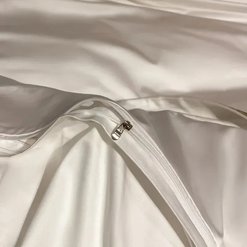 Flytonn-Luxury Embroidery King Size Bedding Set 600TC Egyptian Cotton Soft Smooth Duvet Cover Set Bed Sheet Set Fitted Sheet Pillowcases