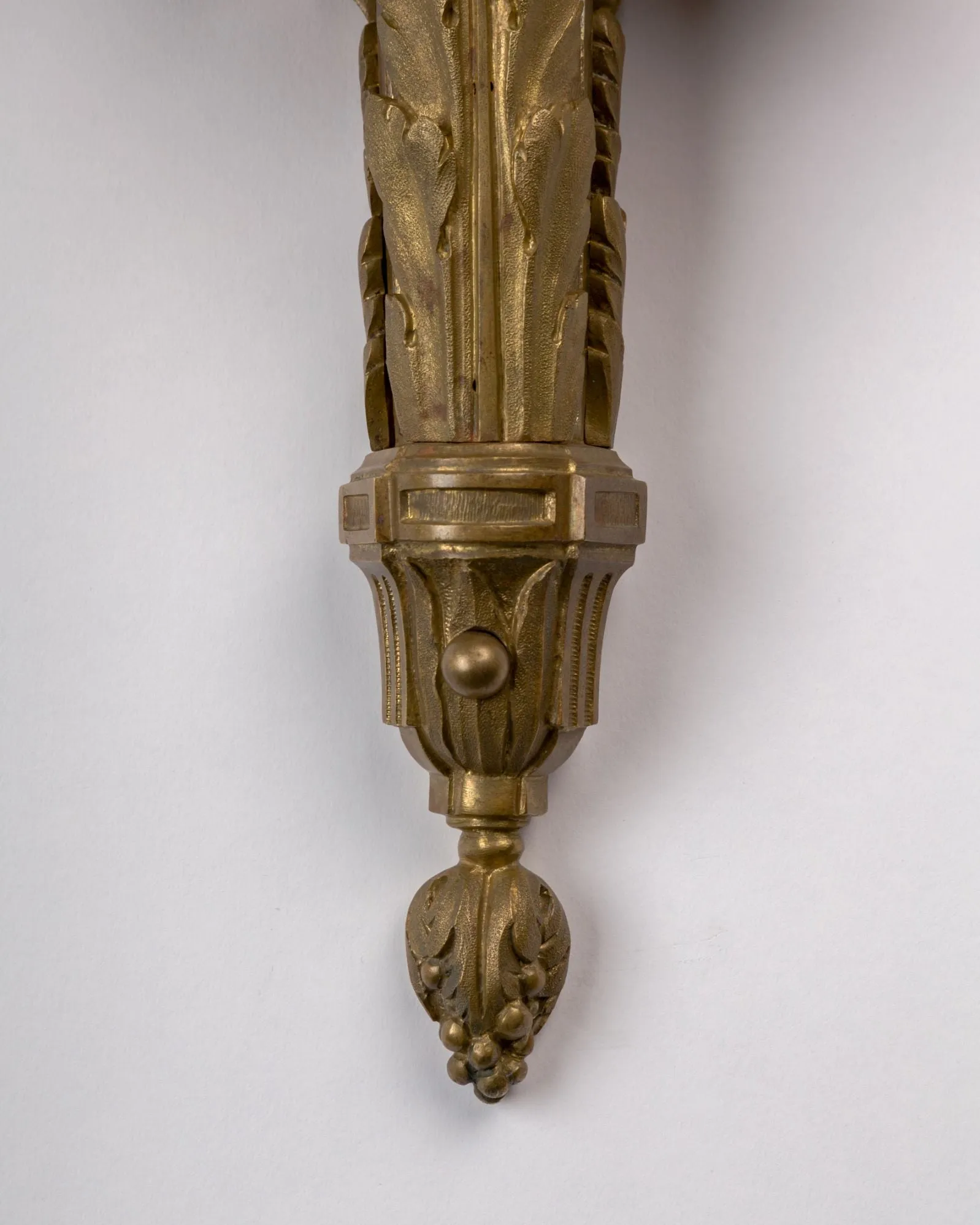 Foliate Bronze Sconces with Neoclassical Details