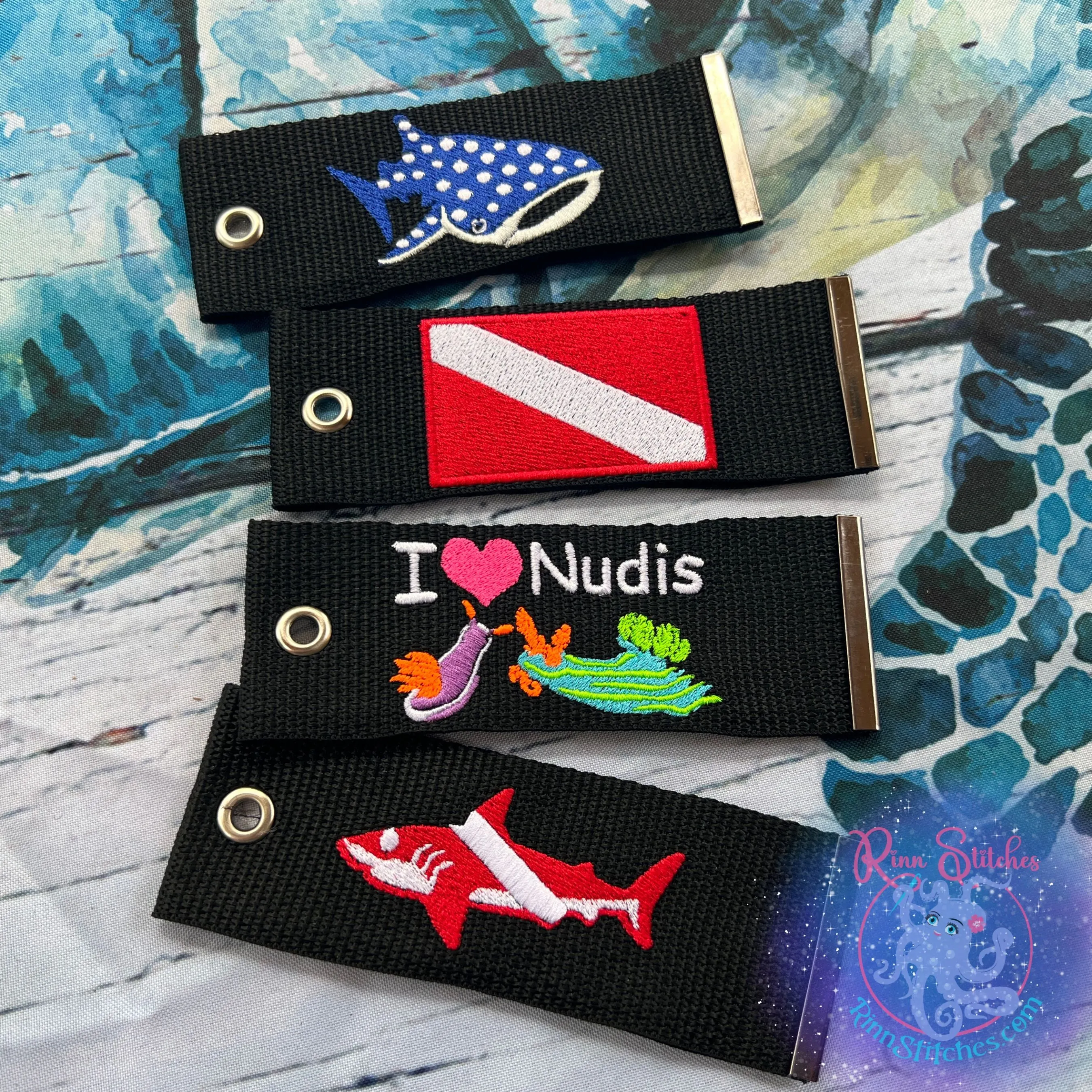 Frog Fish Luggage Tag, Personalized Embroidered Bag Tag