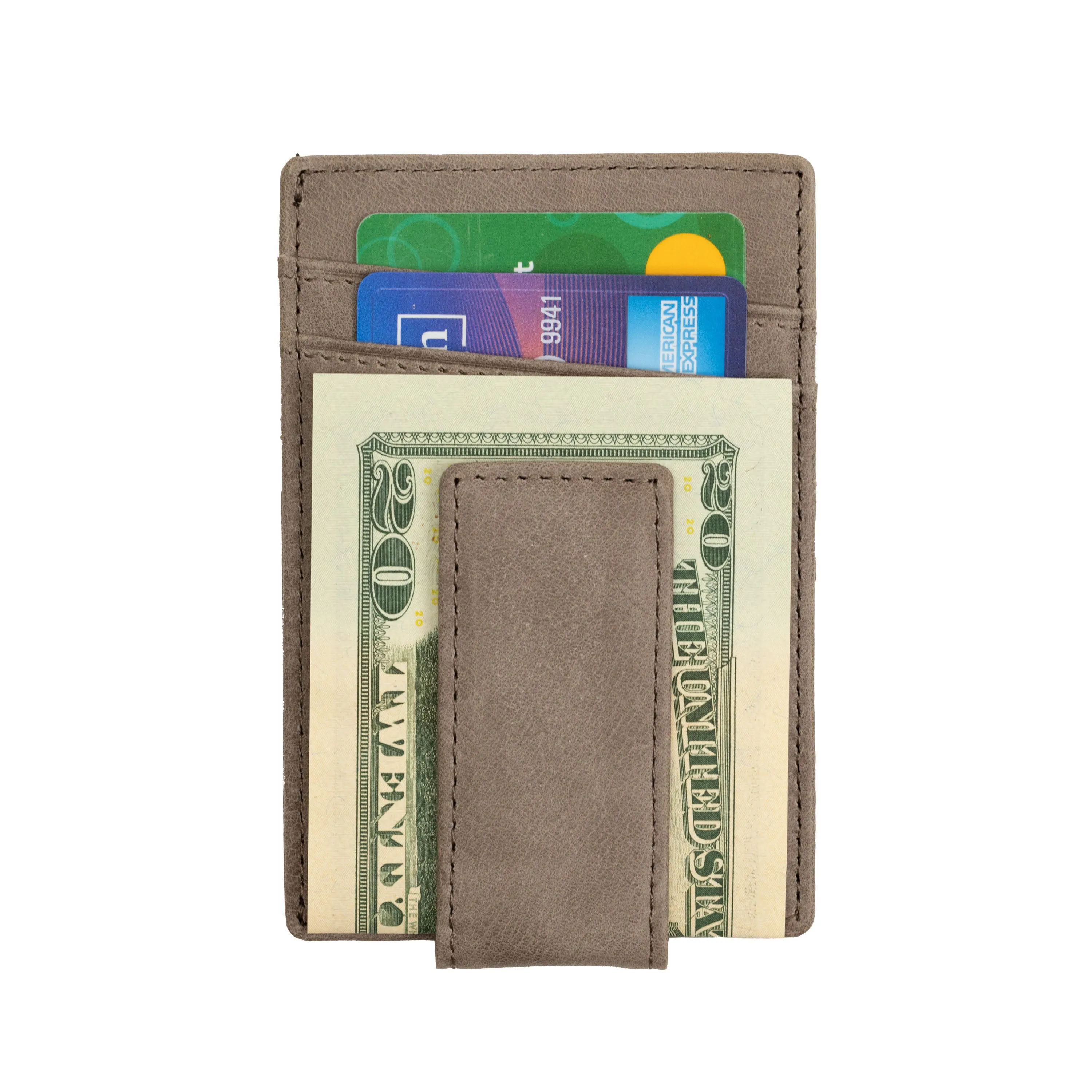 Genuine Leather Money Clip | Gray