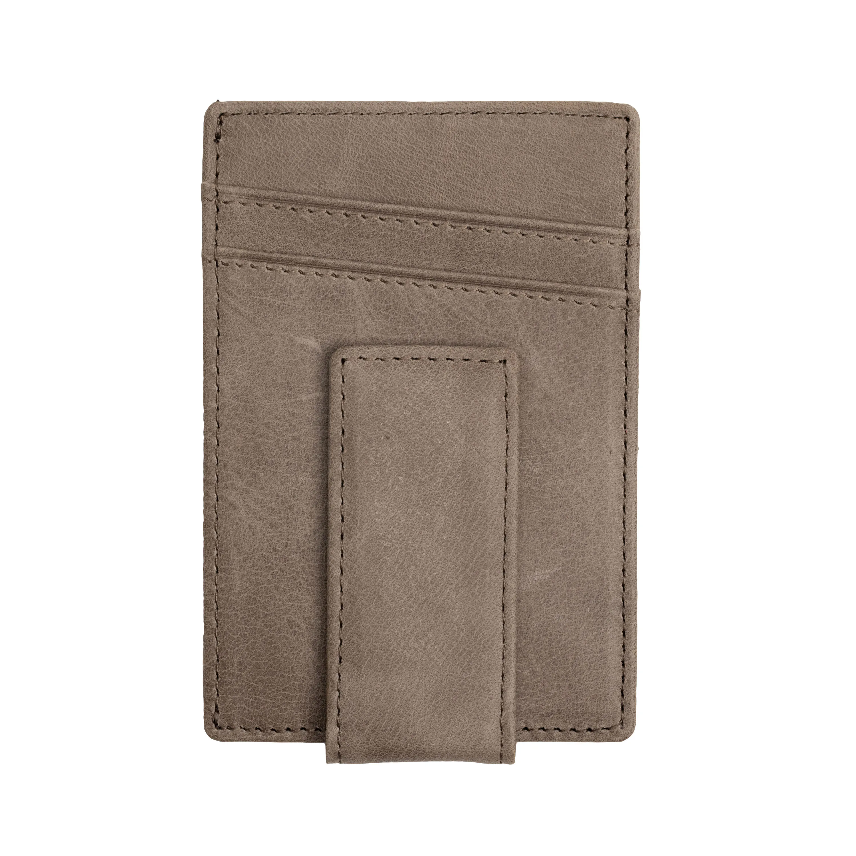 Genuine Leather Money Clip | Gray