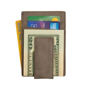 Genuine Leather Money Clip | Gray