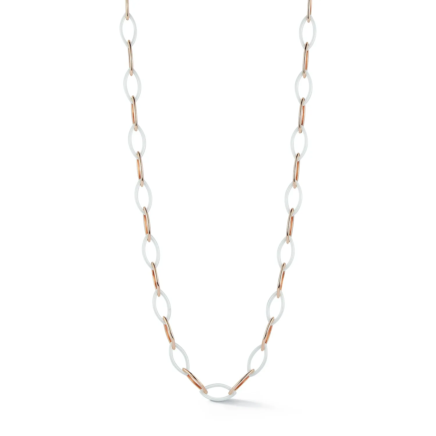Gold Marquise Céramique Link Necklace