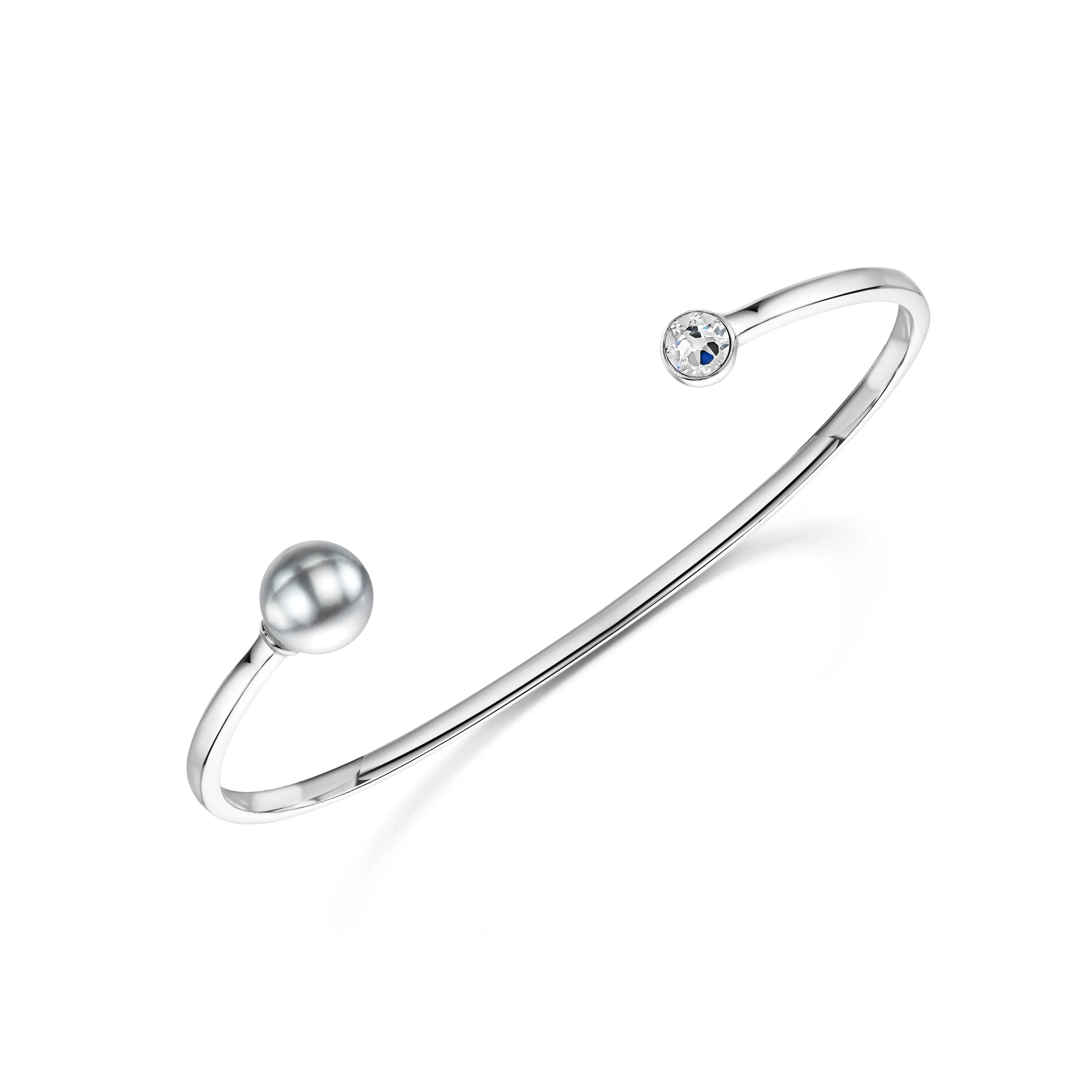 Grace Cuff - Rhodium