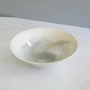 Gray & White Splash Serving Bowl