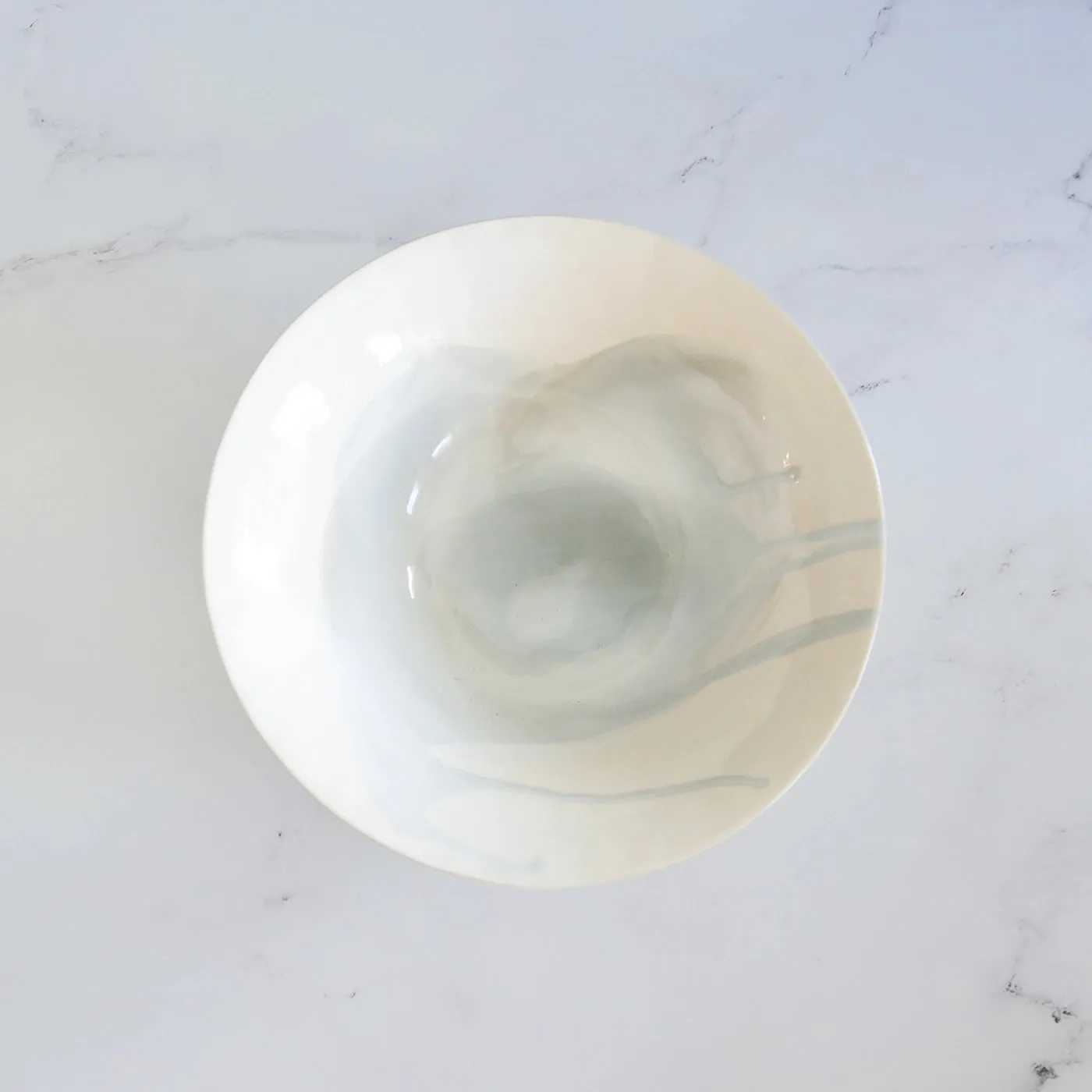 Gray & White Splash Serving Bowl