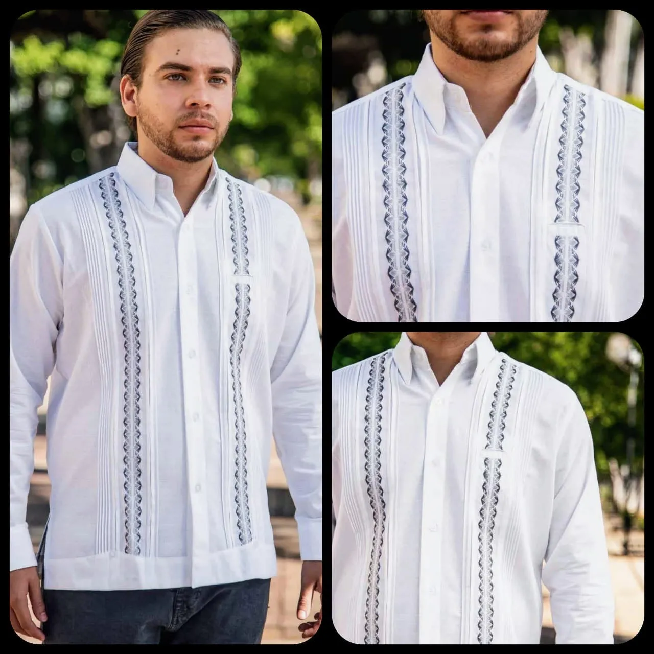 Gray Stripes Guayabera - Linen Guayabera