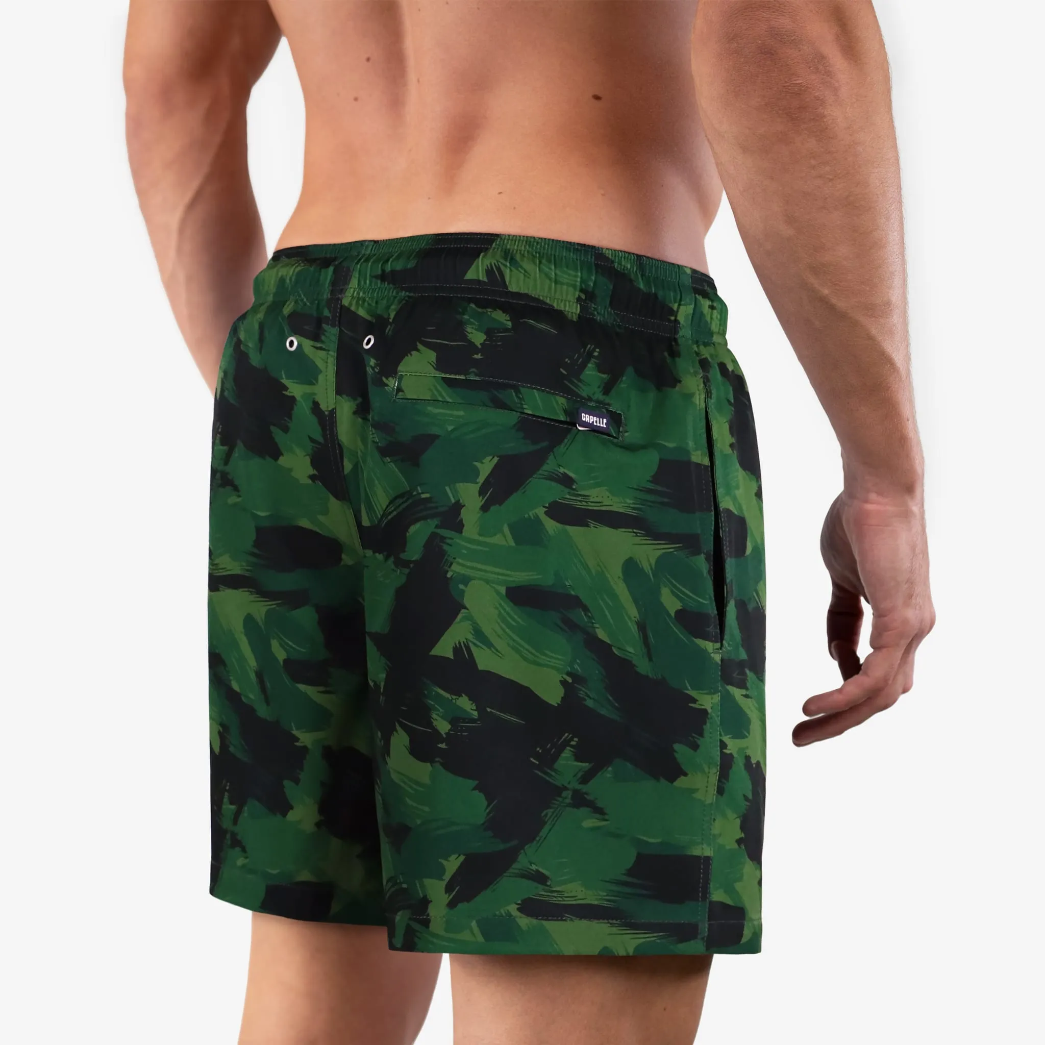 Green Camo - Mid-Length Hybrid Short