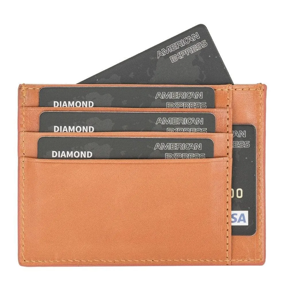 Handmade and Personalized Minimalist Geniuine Leather Card Holder - BLWL18