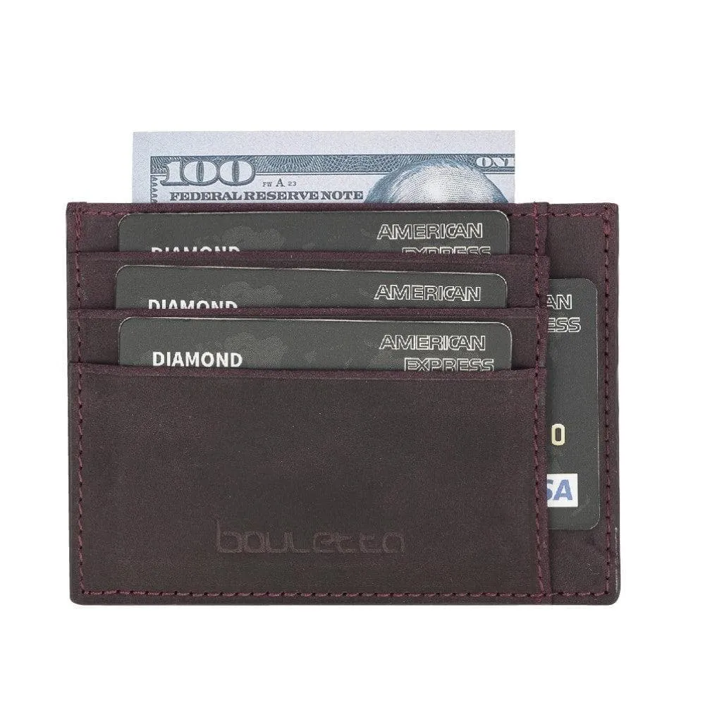 Handmade and Personalized Minimalist Geniuine Leather Card Holder - BLWL18