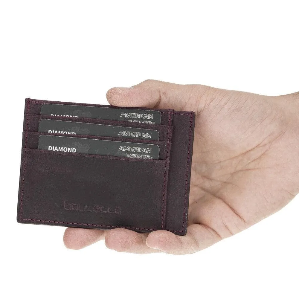 Handmade and Personalized Minimalist Geniuine Leather Card Holder - BLWL18