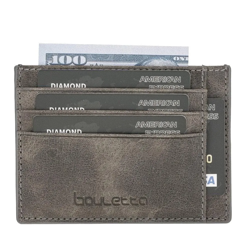 Handmade and Personalized Minimalist Geniuine Leather Card Holder - BLWL18