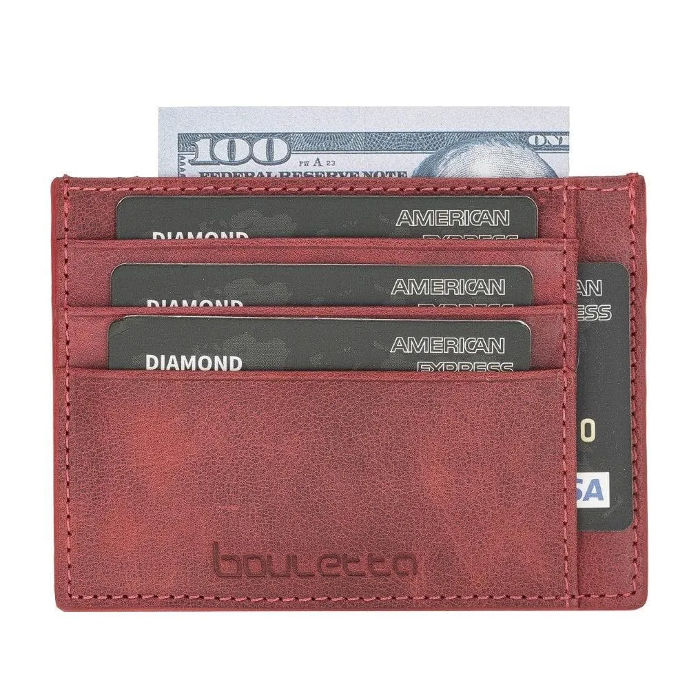 Handmade and Personalized Minimalist Geniuine Leather Card Holder - BLWL18