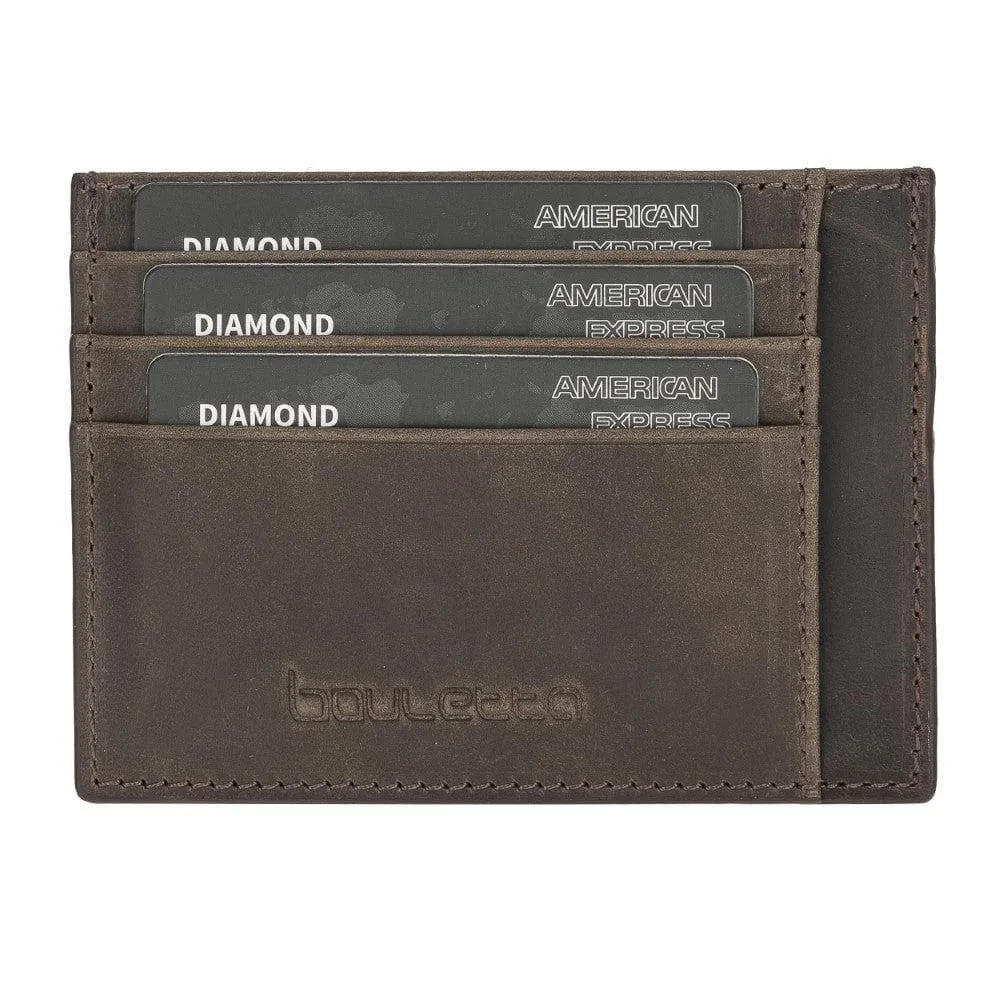 Handmade and Personalized Minimalist Geniuine Leather Card Holder - BLWL18