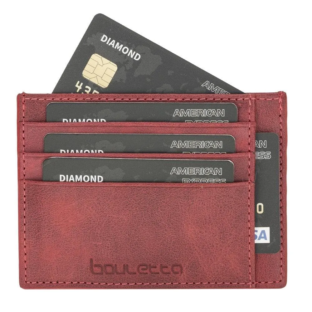 Handmade and Personalized Minimalist Geniuine Leather Card Holder - BLWL18
