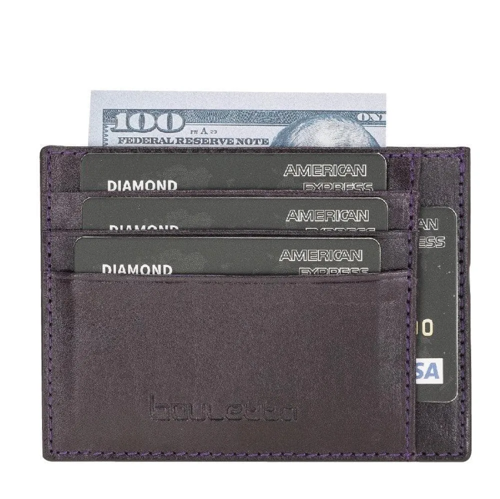Handmade and Personalized Minimalist Geniuine Leather Card Holder - BLWL18