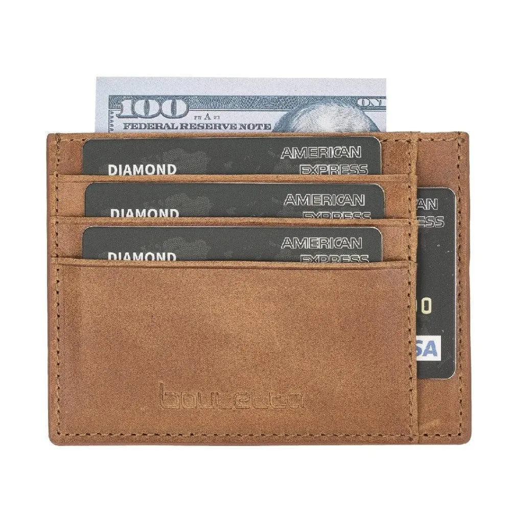 Handmade and Personalized Minimalist Geniuine Leather Card Holder - BLWL18