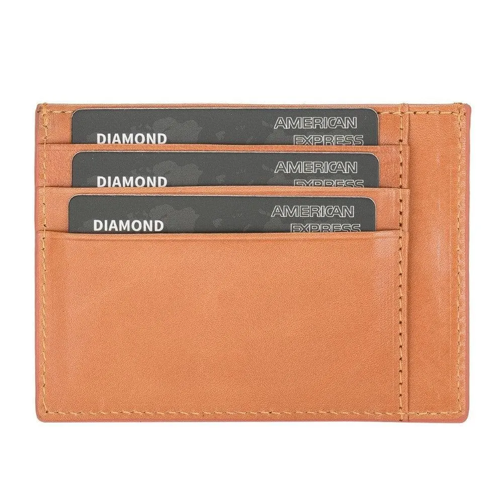 Handmade and Personalized Minimalist Geniuine Leather Card Holder - BLWL18