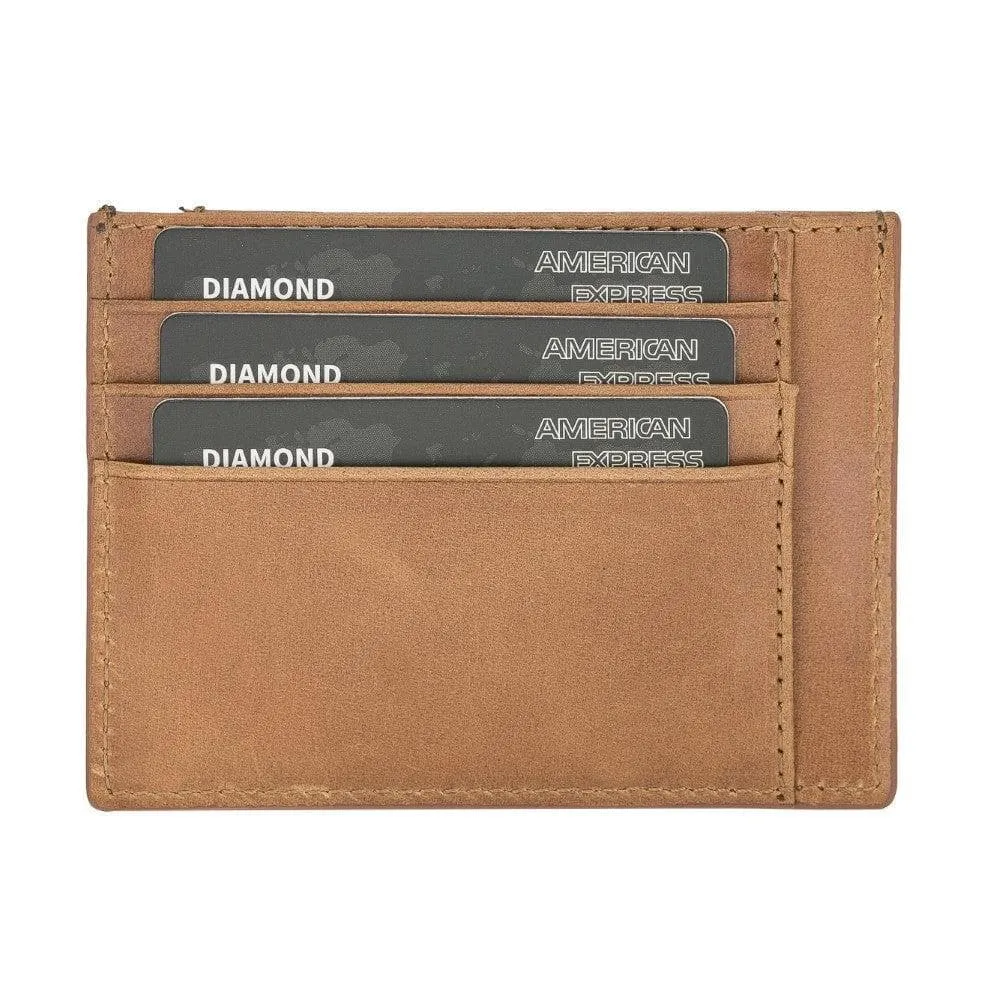 Handmade and Personalized Minimalist Geniuine Leather Card Holder - BLWL18